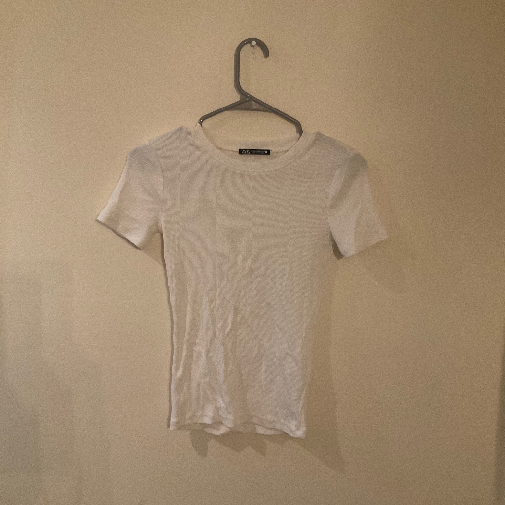 White Form Fitting Tee